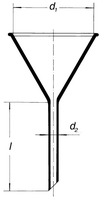 Funnel with short stem, angle 60°, 200 mm, SIMAX