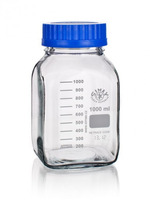 Reagent bottle, square, GL80, blue cap, 500 ml, SIMAX