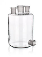 (MOQ! on request) Woulff bottle with three necks SJ (1x 24/29, 2x 19/26), spout SJ 19/26, 1000 ml, SIMAX