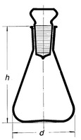 (MOQ! on request) Baňka na stanovení jódového čísla, skleněná zátka, 500 ml, NZ 29/32, SIMAX