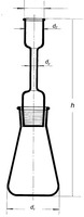 Pyknometr silniční s nástavcem a nálevkou, NZ 45/40, 1000 ml, SIMAX