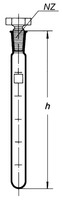 Zkumavka na vzorky se skleněnou zátkou NZ 14/15, 25 ml, SIMAX