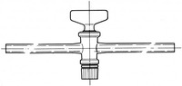 Kohout přímý jednocestný, skleněné kladívko, NZ 14/23, vrtání 2,5 mm, SIMAX