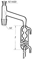 Nástavec destilačný, špirálový chladič, NZ 14/23, NZ 29/32, dĺžka 300 mm, SIMAX