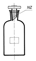 (MOQ! on request) Fľaša kyslíkovka podľa Winklera na stanovenie vody, NZ 19/26, 250 - 300 ml, SIMAX