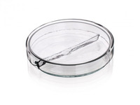 (MOQ! on request) Blow-moulded petri dish, two-piece bottom, 80 mm diameter , SIMAX