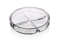 (MOQ! on request) Blow-moulded petri dish, four-piece bottom, diameter 80 mm, SIMAX