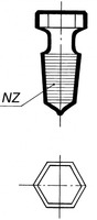 (MOQ! on request) Zátka dutá šestihranná, se špičkou, NZ 24/29, TS, SIMAX
