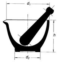 Mortar with pestle, smooth, diameter 120 mm, SIMAX