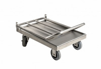 Laboratory cart 4, 18/10 steel, collapsible