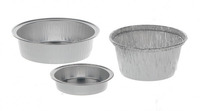 Disposable alu dishes, round, 28ml