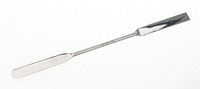 Double spatula 18/10 steel, LxW=185x9mm