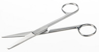 Dressing scissor, stainless magnetic, L=130mm, sharp-blunt