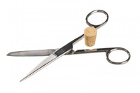Nůžky laboratorní se zarážkou špičaté zaoblené, nerezové, 150 mm