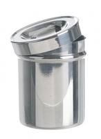Dressing jar with lid 18/10 steel, DxH=102x80mm
