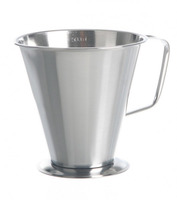 Measuring jug 18/10 steel, conical, shape, w. foot, 0,5 l