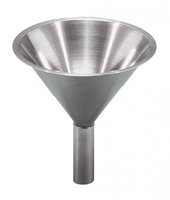 Special funnel 18/10 steel, D=120mm, straight tube