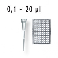 Špičky ULR 0,1 - 20 µl, STERILNÍ (10 boxů x 96 ks), Brand