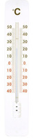 Teploměr venkovní -40 až +50°C, bílý hliník, 285 x 70 mm