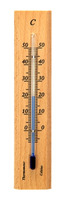 Teploměr pokojový 0 až +50°C, přírodní dřevo, 140 x 30 mm