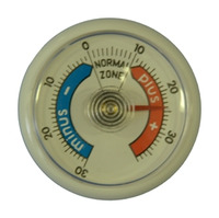 Teploměr chladničkový bimetalový -30 až +30°C, bílý, pr. 45 mm