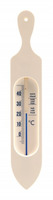Teploměr koupelnový LOĎ S RUČKOU 0 až +50°C, bílý, 195 x 38 mm