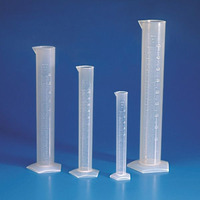 Volumetric cylinder, tall form, PP, 10 ml, transparent graduation, B, Kartell