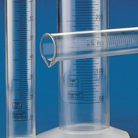 Volumetric cylinder, tall form, PMP, 10 ml, blue graduation, B, Kartell