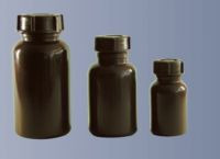 Fľaša guľatá širokohrdlá LDPE so skrutkovacím uzáverom, 50ml, GL 32, hnedá
