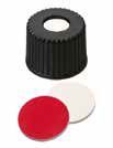Uzávěr šroubovací PP s otvorem,ND8, silikon krémový/PTFE červený UltraClean, 55°,  šířka 1,5mm, bal.100ks