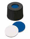 Uzáver skrutkovací  PP s otvorom, ND8,  čierny,  silikón modrý/PTFE biely  ,  45°,  šírka 1, 3mm,  bal.100ks