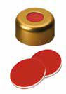 Uzávěr  krimplovací magnetický s otvorem,ND11, septum PTFE červený/silikon bílý/PTFE červený, UltraClean, 45°,  šířka 1,0mm, bal.100ks