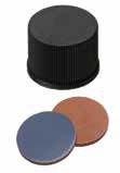 Uzávěr šroubovací PP, černý, ND15, septum butyl červený/PTFE šedý, 55°,  šířka 1,6mm, bal.100ks