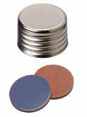 Uzávěr šroubovací magnetický, ND18, stříbrný, septum butal červený/PTFE šedý, 55°,  šířka 1,6mm, bal.100ks