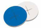 Septum silikon bílý/PTFE modrý, nářez X, 22mm, 55°, 1,5mm, bal.100ks