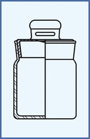 Weighing bottle - pressed lid 25 x 25 mm - SJ 19/12 mm - 3 ml