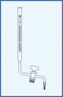 Burette with lateral stopcock, glass key, QUALICOLOR, class AS 10 ml (0, 05)