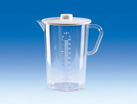 Collector, SAN with lid, PC,  raised scale, 2000 ml