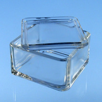 Micro glass jar 2960 large, bottom + insert + lid