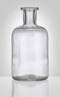 Láhev reagenční úzkohrdlá, bílá, nezabroušená, tvarováno na NZ 14,5/15, 50 ml, Sklárny Moravia
