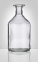 Láhev reagenční úzkohrdlá, bílá, Steilbrust, nezabroušená, tvarováno na NZ 14,5/15, 50 ml, Sklárny Moravia