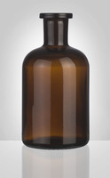 Láhev reagenční úzkohrdlá, hnědá, bez zátky, NZ 30, 250 ml, Sklárny Moravia