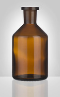 Láhev reagenční úzkohrdlá, hnědá, Steilbrust, bez zátky, NZ 14,5/23, 100 ml, Sklárny Moravia