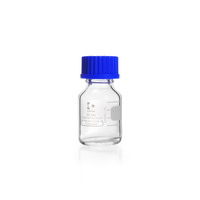 Reagent bottle, round, clear, GL 25, screw cap (PP), 25 ml, DWK