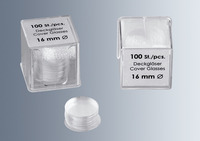 Mikrosklo krycí, průměr 10 mm, No. 1, plastový box, (1 bal. 1000 ks), MARIENFELD