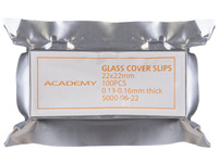 Cover Slips Academy 0.09-0.13mm 20x20, pack. Of 100slips