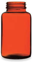 wide neck tablet bottle, type III., amber glass, 120 ml