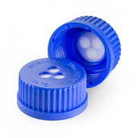 Uzávěr šroubovací membránový, GL 45, PP, modrý, pro DURAN láhve, 0,2 µm