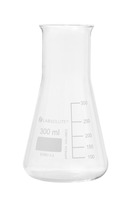 Erlenmeyer flasks, wide neck, made from borosilicate glass 3.3, with durable volume scale, 25 ml, according to DIN EN ISO 24450, pack. of 10, LABSOLUTE® (pack. size: 10 Pieces)