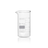 Beaker, tall form with spout, thick-walled, 250 ml, DWK (pack. of 10)